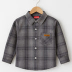 Gray & Black Winter Casual-Shirt Boys