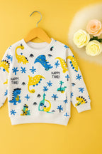 Happy Time White Sweatshirt Boys