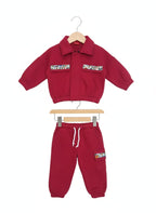 Two Pocket Red Track-suit Girls