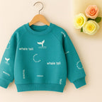 Whale Tail Aqua Sweatshirt Boys