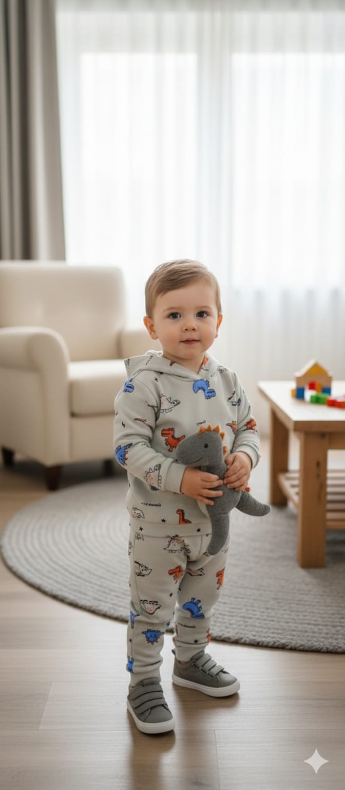 Dino All Over Print Sellati Hoodies Track-Suit Newborn