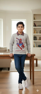 Spiderman Oatmeal Double Sweatshirt Boys