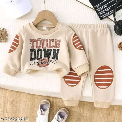 Touch Down Season Oatmeal Track-Suit Boys
