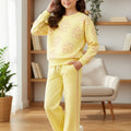 Pink Flower All Over Print Lemon Track-suit Girls ( R-76 ) Factory