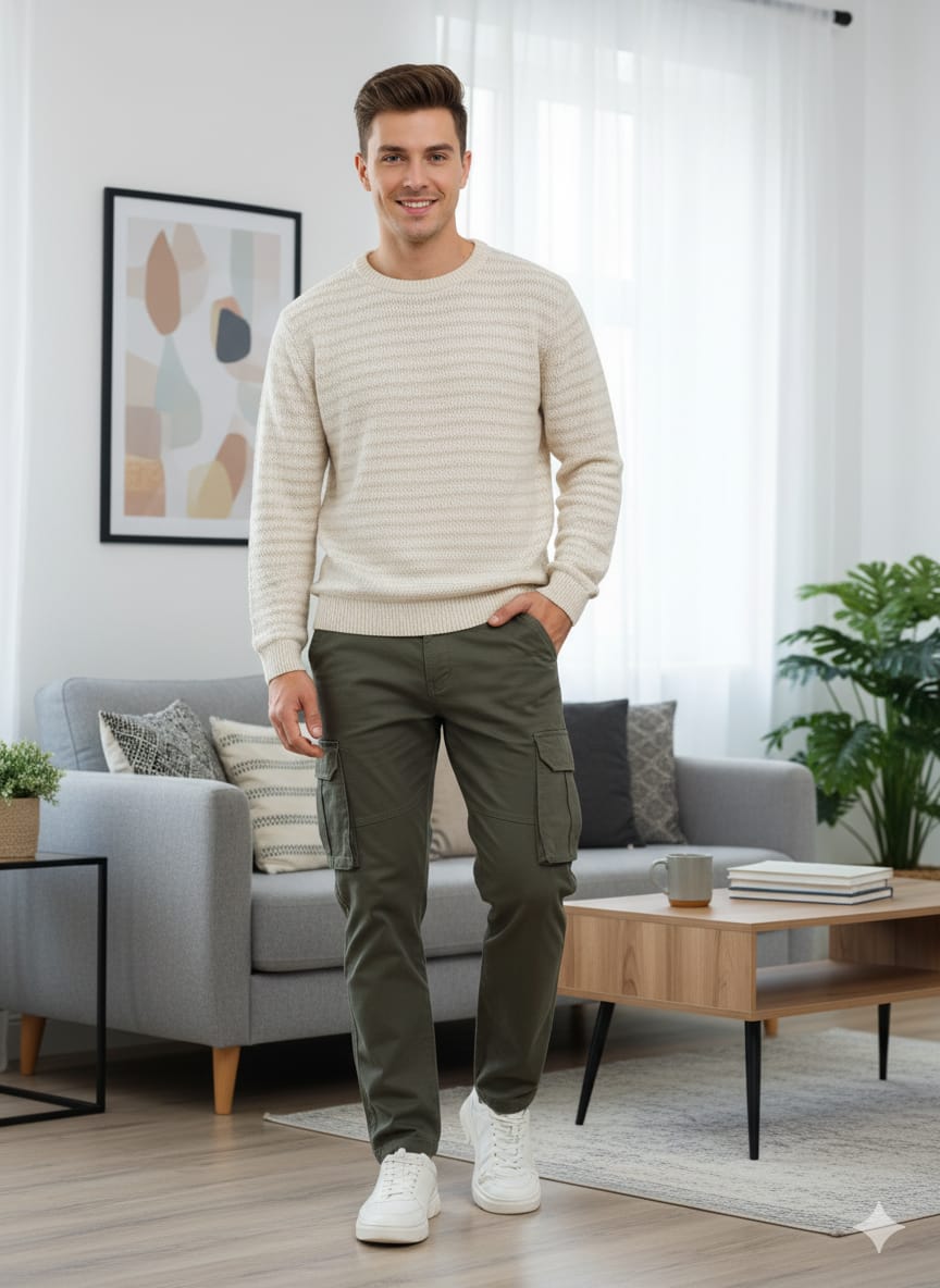 6 Pocket Mehndi Trouser Men's