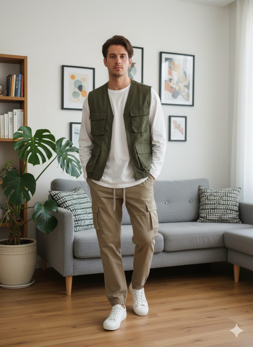 Cargo Dark Skin Trouser Men's