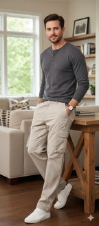 6 Pocket Cream Trouser Men's