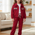 Two Pocket Red Track-suit Girls ( Factory )