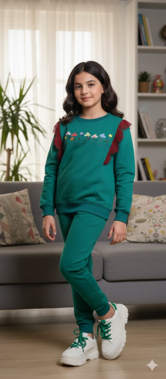 Love Of Mills C-Green Track-suit Girls ( Factory )
