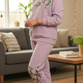 Right Side Embroidery Light Purple Track-suit Girls ( Factory )