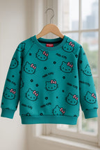 Hello Kitty Teal Sweatshirt Girls