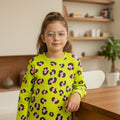 Leopard All Over Print Parrot Sweatshirt for Girls