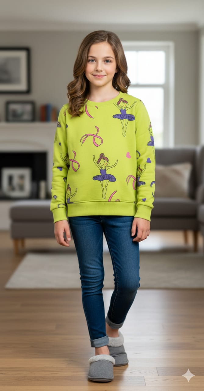 Doll With Dance Parrot Sweatshirt Girls