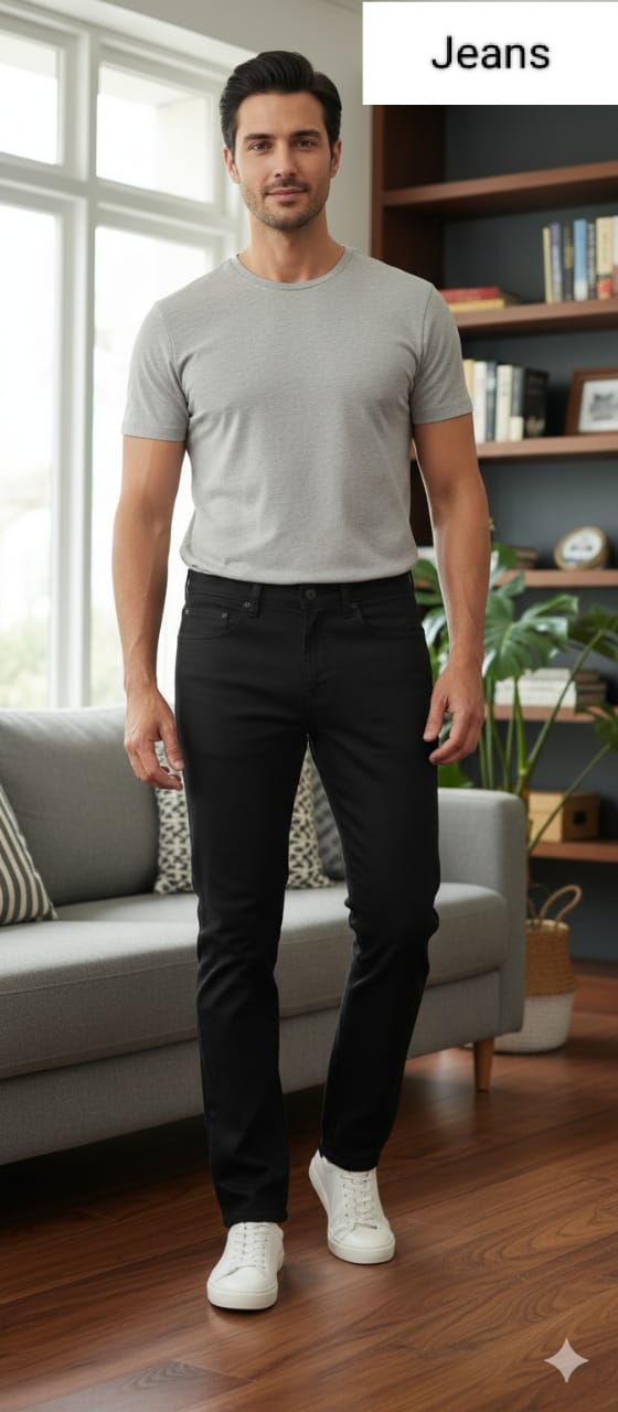 (Black) Jeans Pant Men's