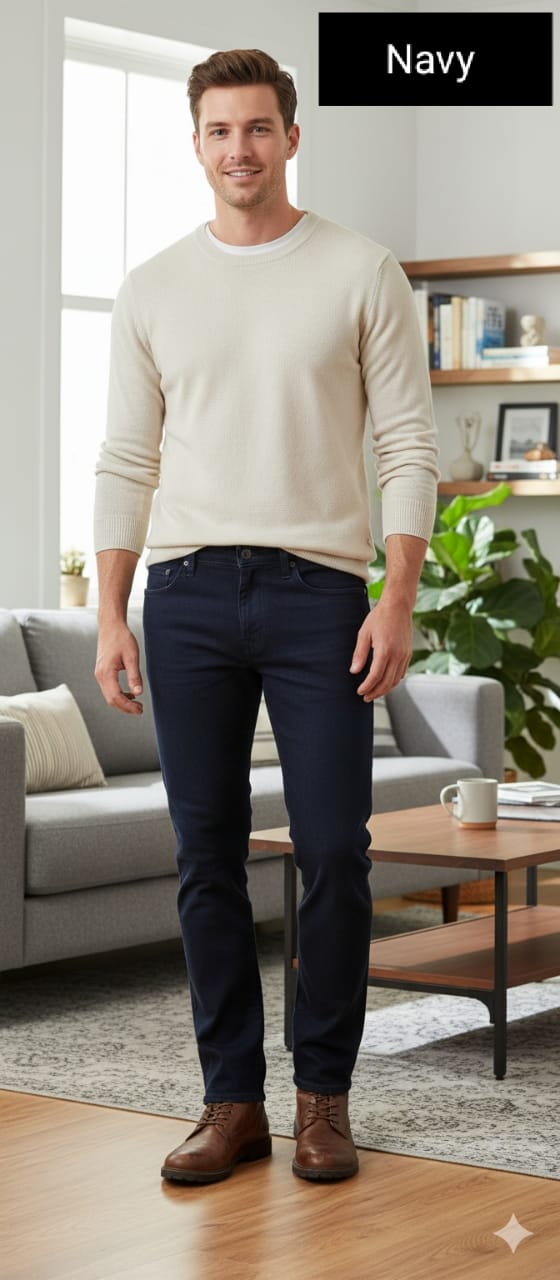 (Navy) Jeans Pant Men's