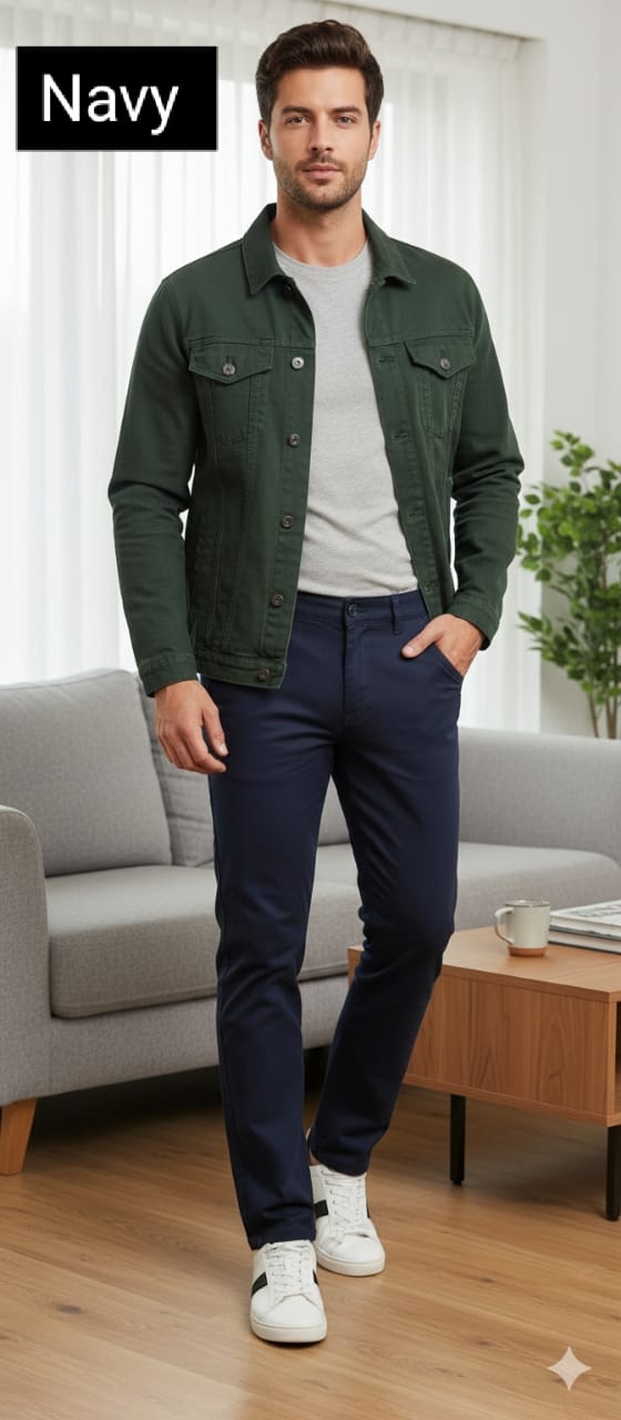 (Navy) Cotton Pant Men's