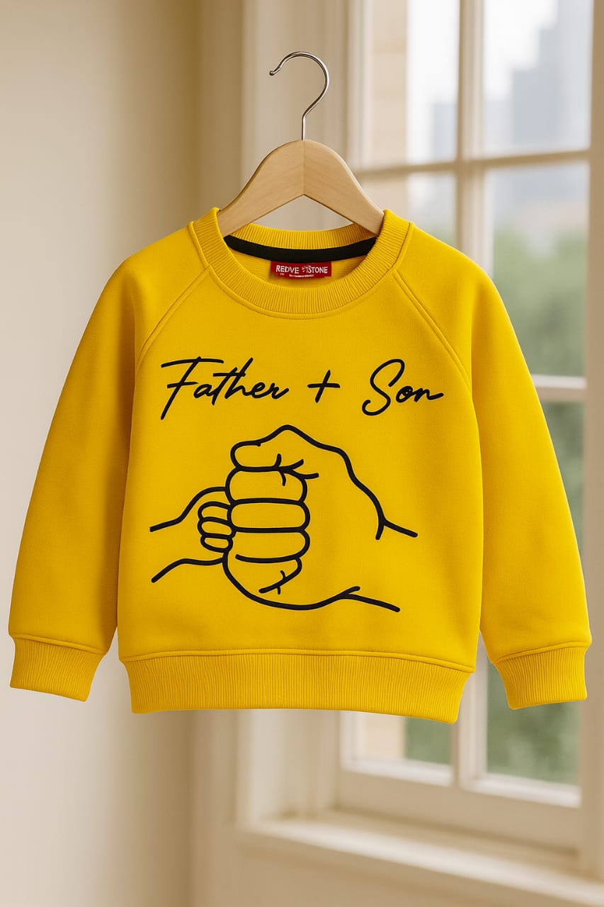Father Son Yellow Sweatshirt Boys ( R-407N )