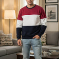 Mahroon & Black Penal Sweatshirt Men's