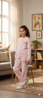 You Look Pretty Baby Pink Track-suit Girls