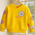Life is Beautiful Yellow Sweatshirt for Girls (R-146)