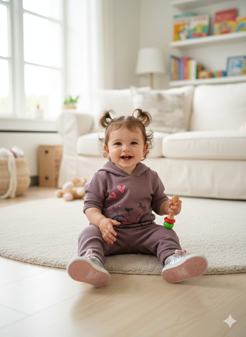 Heart With Cycle Falsa Hoodies Track-Suit Newborn