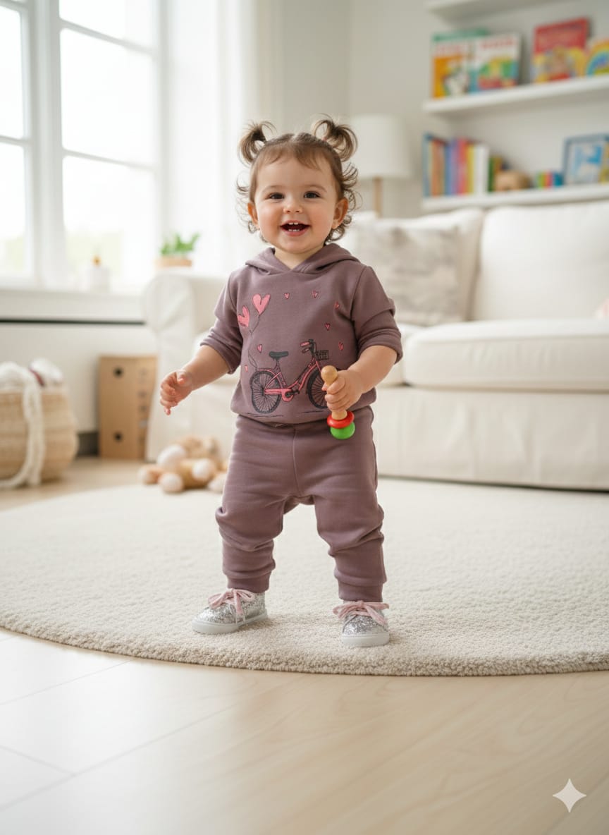 Heart With Cycle Falsa Hoodies Track-Suit Newborn