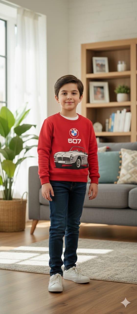 BMW Red Sweatshirt Boys ( R-341 )