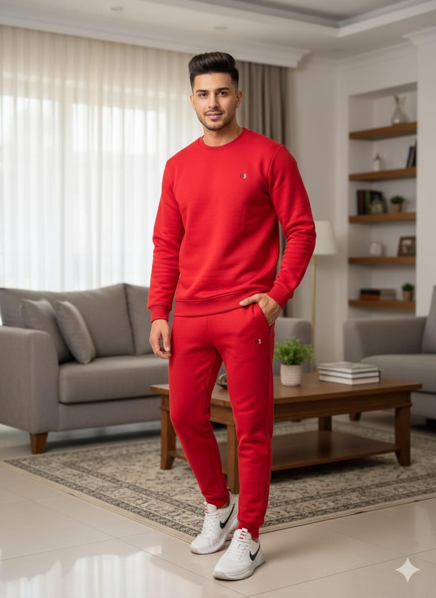 BB Logo Red Track-Suit Men's