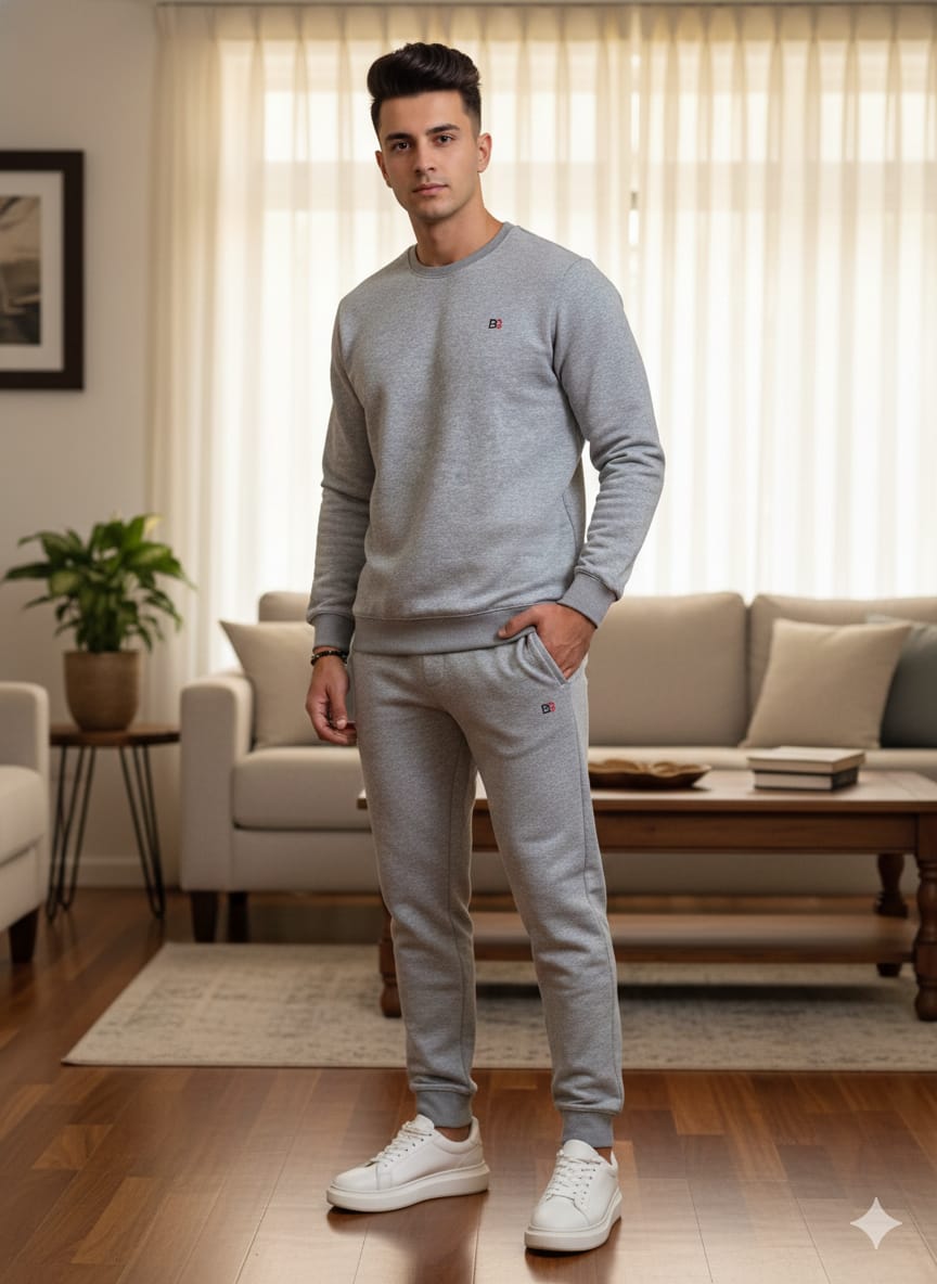 BB Logo Oatmeal Track-Suit Men's ( R-37 )Factory