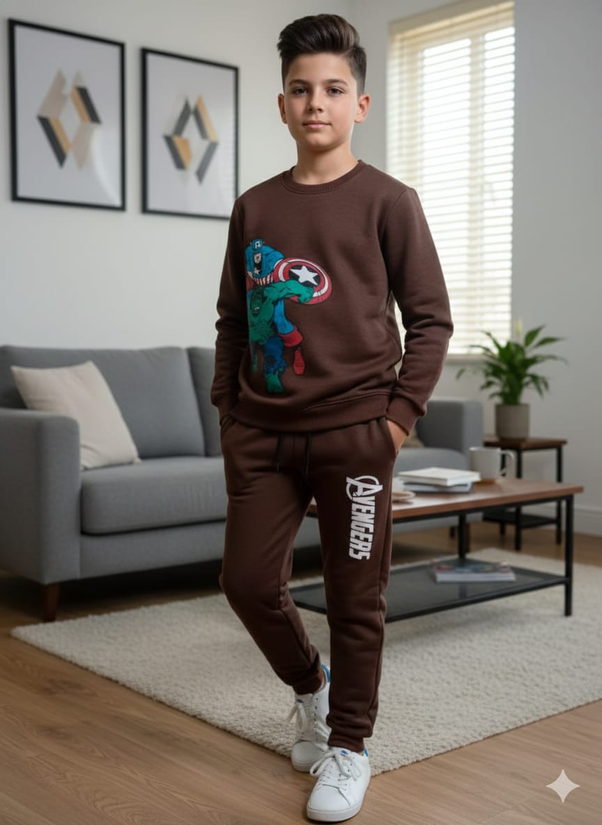 Avengers Chocolate Track-suit Boys