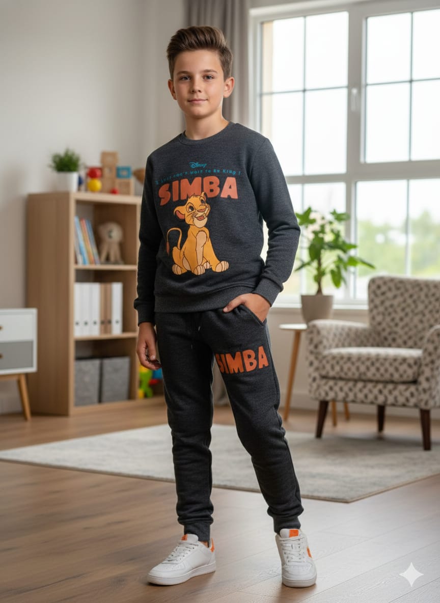 Simba Charcoal Track-suit Boys ( R-177 )