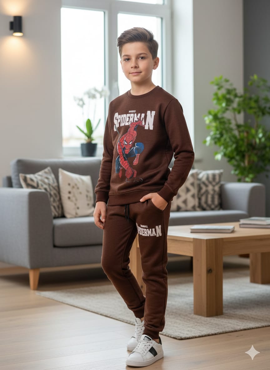 Marvel Spiderman Chocolate Track-suit Boys ( R-194 )