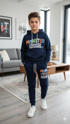 Monster Navy Hoodies Track-suit Boys
