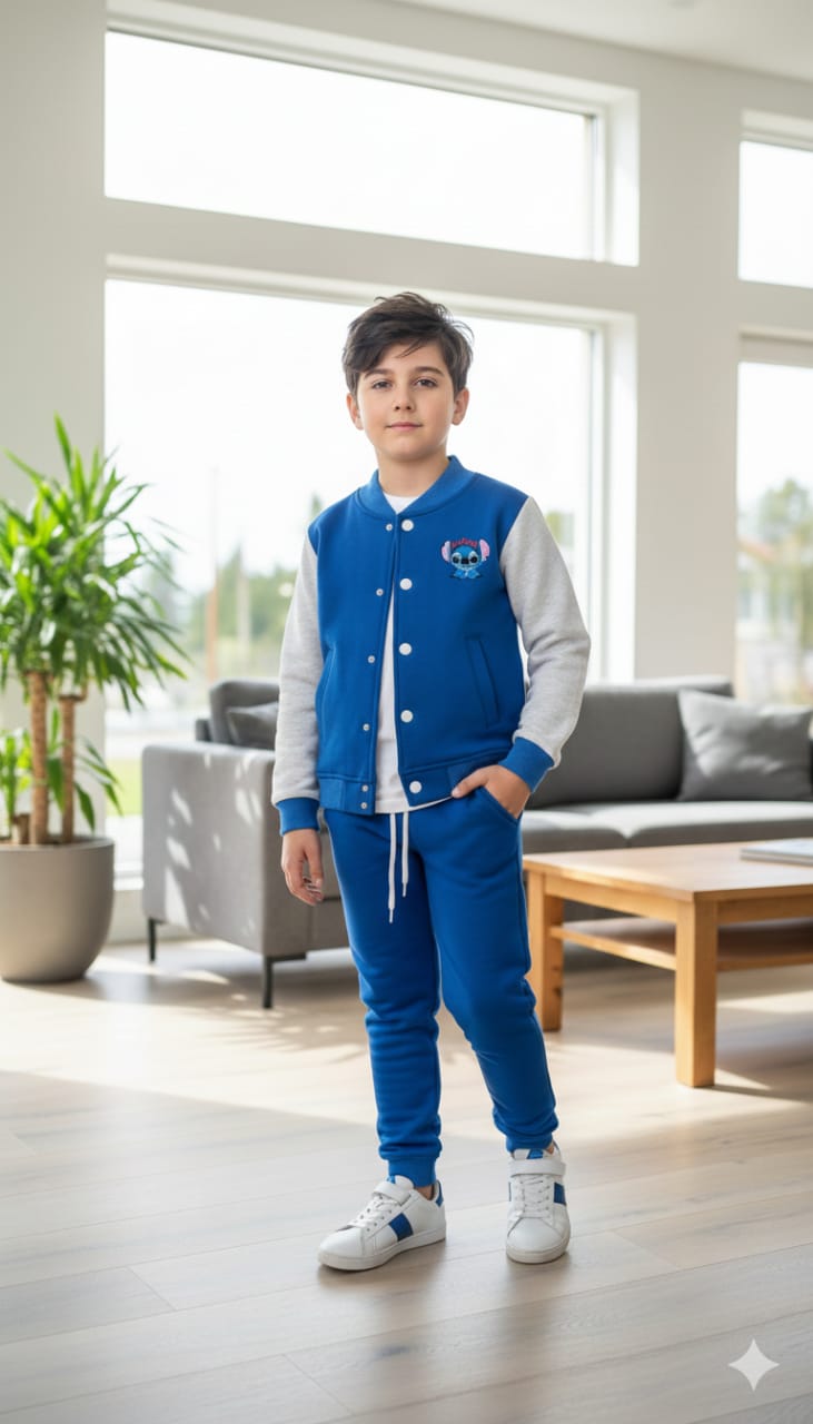 Stitch Icon Royal Blue Baseball Track-Suit Boys