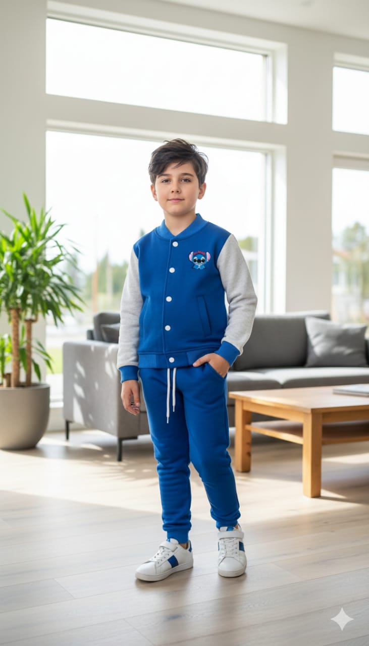 Stitch Icon Royal Blue Baseball Track-Suit Boys