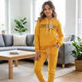 Awesome Yellow Hoodies Track-suit Girls ( Factory )