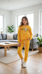 Awesome Yellow Hoodies Track-suit Girls