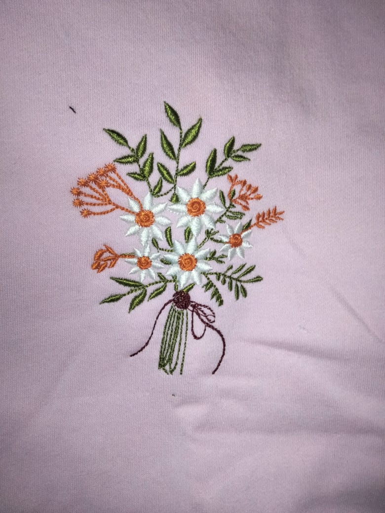 Embroidery Logo Baby Pink Hoodies Track Suit ( Factory )