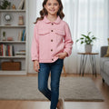 Two Pocket Baby Pink Jacket for Girls