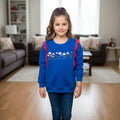 Love of Mills Royal Blue Sweatshirt for Girls (R-18)