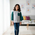 Front Pocket Oatmeal Sweatshirt for Girls