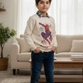 Spiderman Cream Double Sweatshirt Boys ( R-27,25 )
