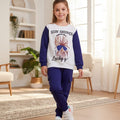 Sun Shine White Body Purple Arms Track-suit Girls ( R-2,6 )