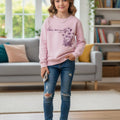 Love One Another Baby Pink Sweatshirt for Girls