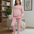 Hello Winter Pink Embroidery  Track-suit Girls ( R-47 ) Factory