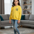 Positive Yellow Sweatshirt for Girls
