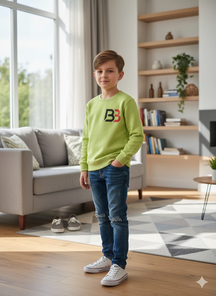 BB Logo Parrot Sweatshirt Boys ( R-79 ) ( Factory )