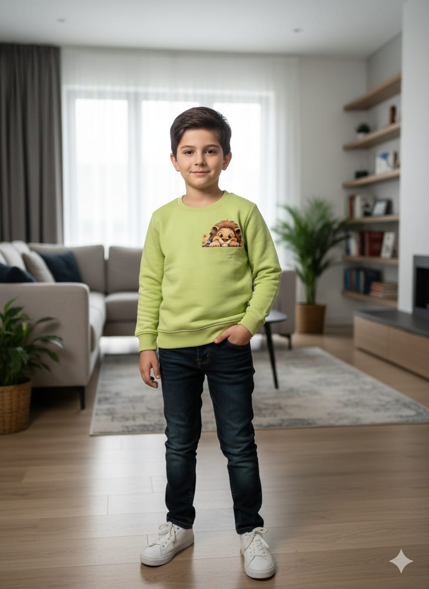 Lion Logo Parrot Sweatshirt Boys( Factory )