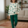 Blossom Chic Cream Track-Suit Girls ( ( R-283N )