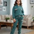 Mini Bloom Pocket C-Green Hoodies Track-suit Girls  ( R-25 )